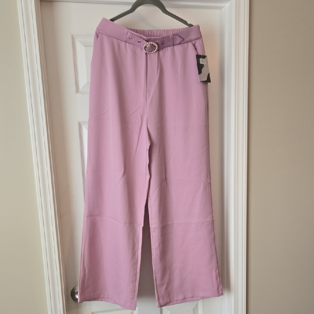 Love Poem Gentle Rose Wide Leg Pants